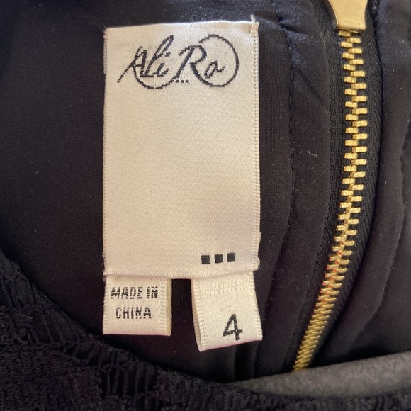 Ali Ro Sleeveless Lace Black Dress Size 4 - Picture 4 of 5